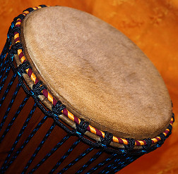 Bougarabou Trommel aus Mali Trommelfell